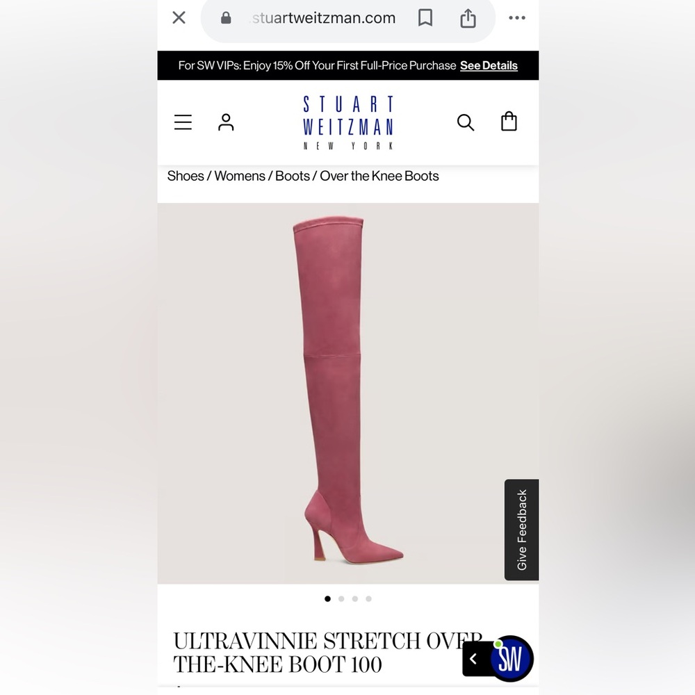 STUART WEITZMAN ULTRAVINNIE STRETCH OVER-THE-KNEE BOOT 100 BRAND NEW MSRP$995!!! - Picture 9 of 9